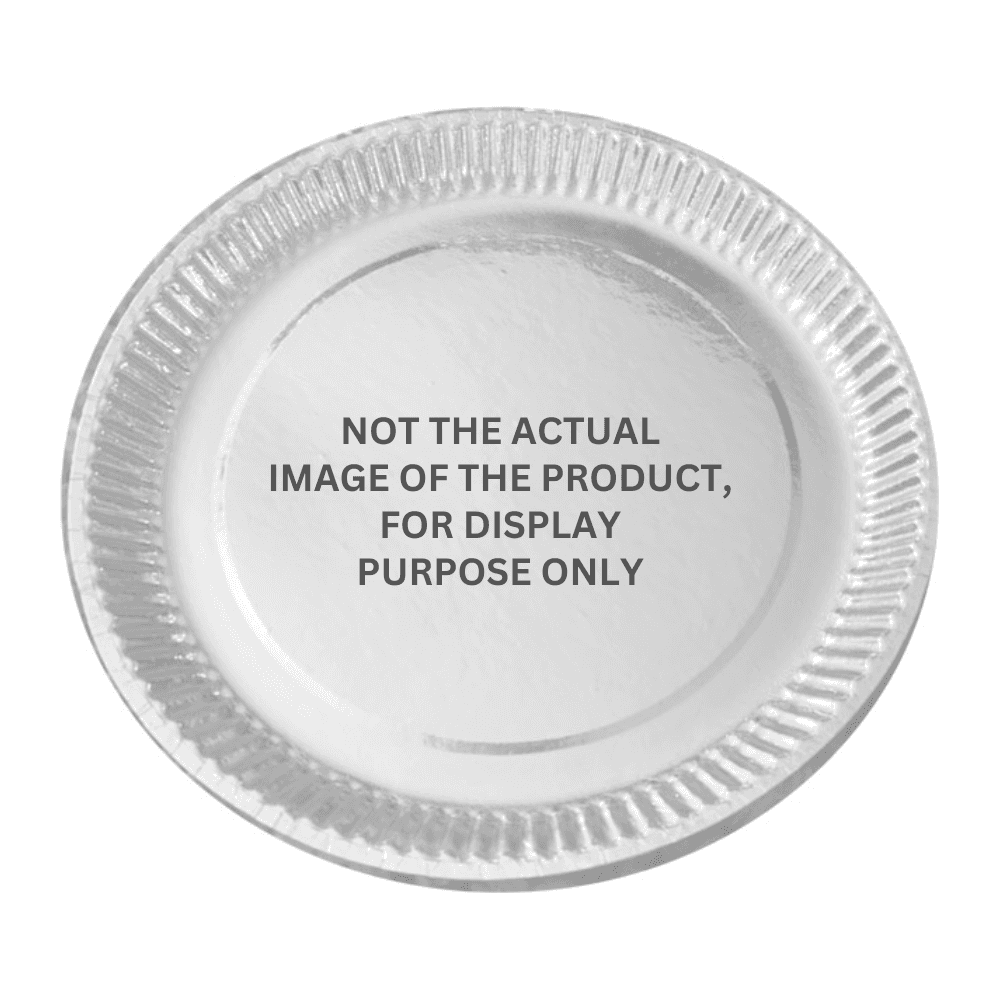 Laminated Silver Paper Plate | 25 Pcs/Pack