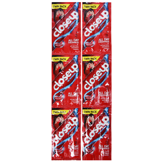 Close Up Anti-Bacterial Toothpaste Red Hot 20g Sachet  Pack of 6