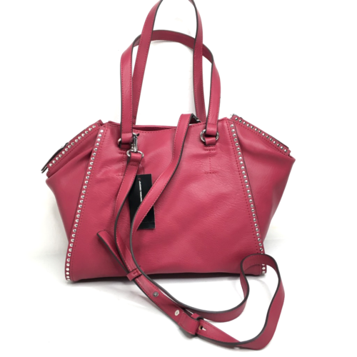 INC International Concepts Hazel Studded Satchel Handbag Berry Shoulder Bag