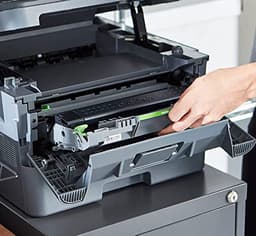 Brother MFC L26 Series Compact Monochrome All-in-One Laser Printer, Automatic Duplex Printing, 250 Sheets, Wireless, Mobile Printing, with MTC Printer Cable