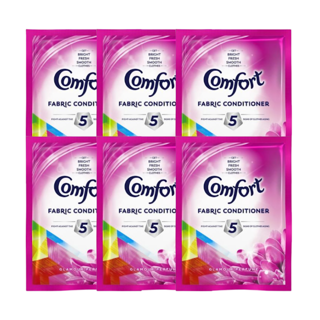Comfort Fabric Conditioner Glamour Perfume 70ml (6-Pack)