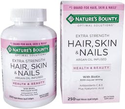 Nature's Bounty Extra Strength Hair Skin Nails, 5000mcg of Biotin 250 Count