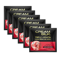 Cream Silk Triple Keratin Rescue Ultra Conditioner Ultimate Color Revive 10ml (6-Pack)