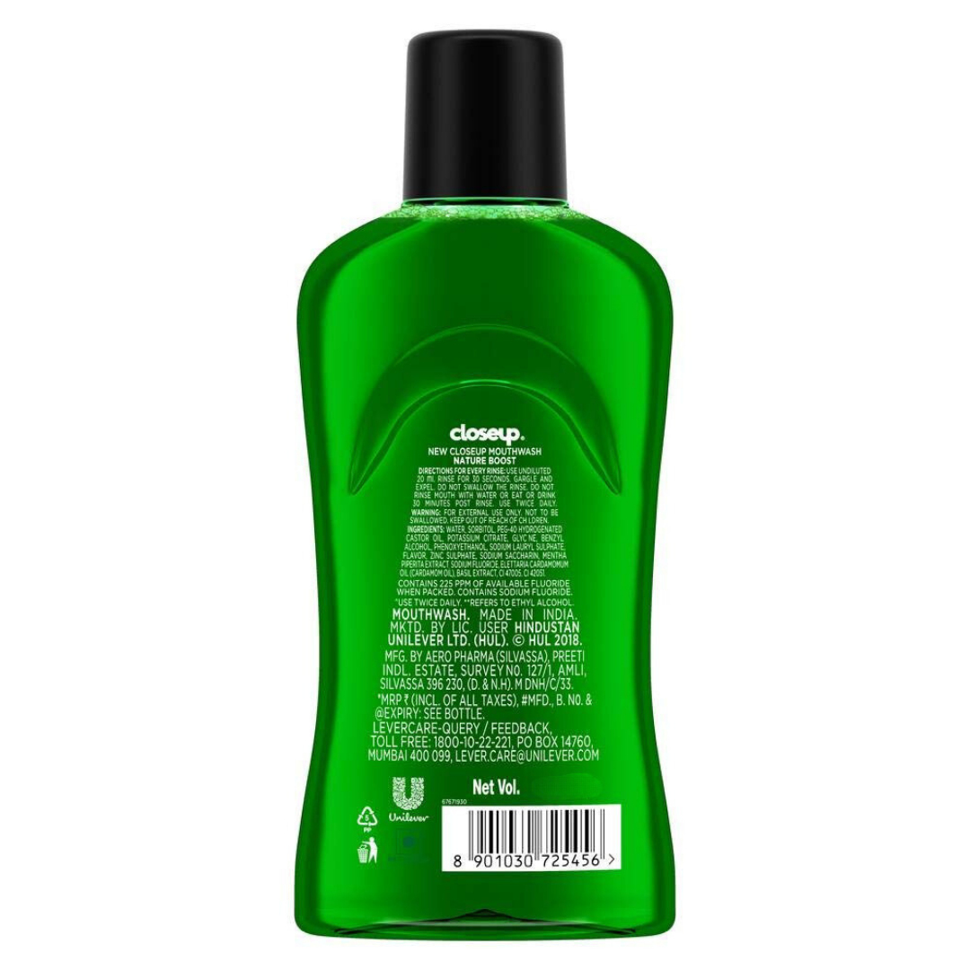 Close Up Anti-Bacterial Nature Boost Mouthwash 300ml