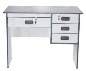 CUBIX Office Desk with Center and 3 Side Drawers | CNCI 125C