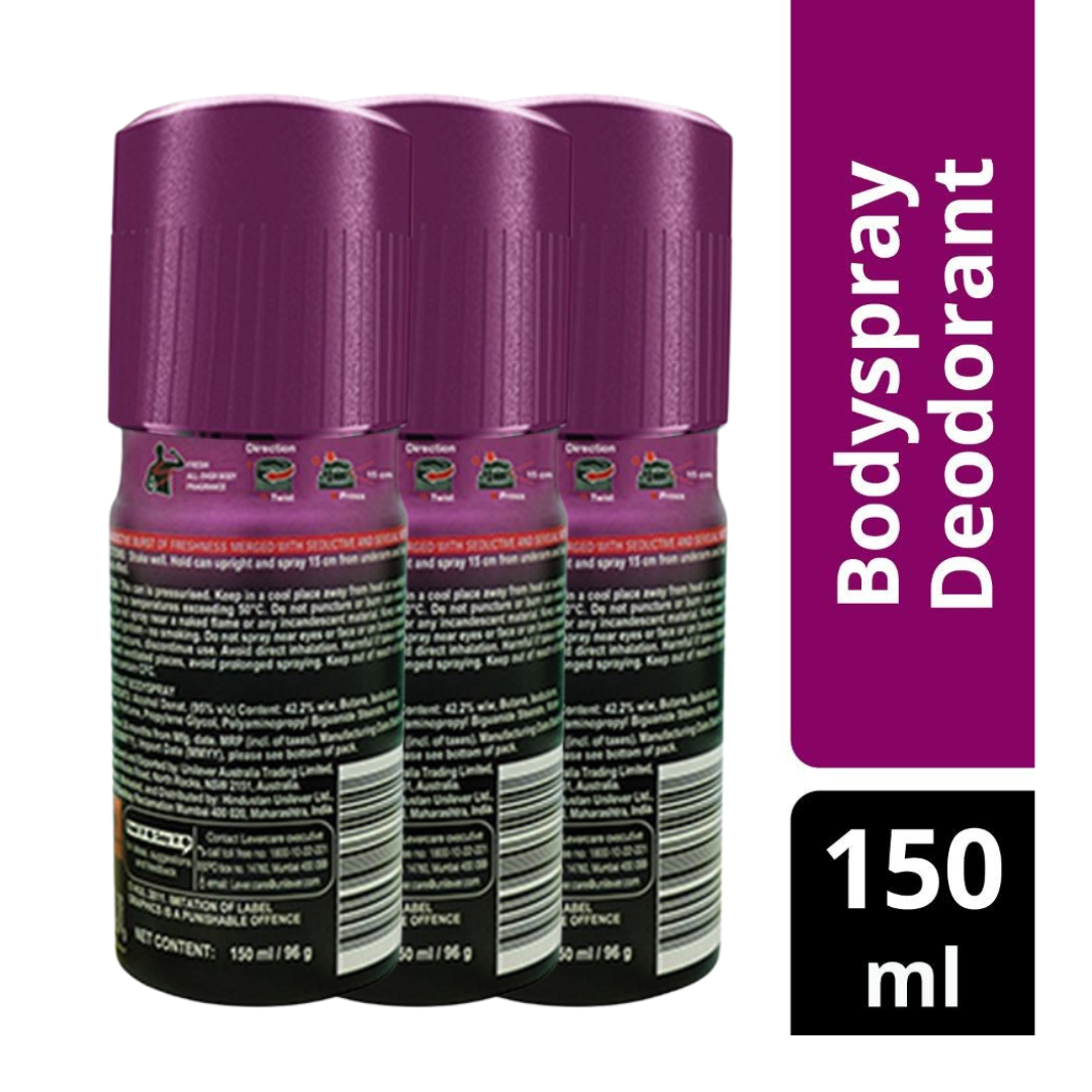 Axe Provoke Long Lasting Deodorant Bodyspray for Men 150 ml 3-Pack