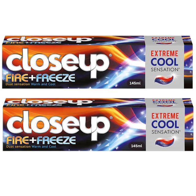 Close Up Anti-Bacterial Toothpaste Fire Freeze Value Pack 2x145ml