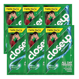 Close Up Anti-Bacterial Toothpaste Menthol Fresh 20g Sachet  Pack of 6