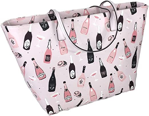 Kate Spade Pop Fizz Champagne Print Margareta Tote Bag, Pink