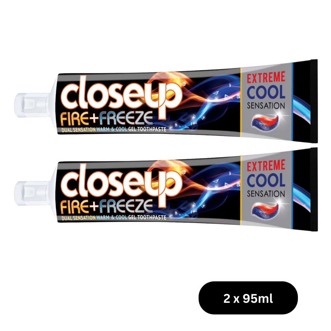 Close Up Anti-Bacterial Toothpaste Fire Freeze Value Pack 2x95ml