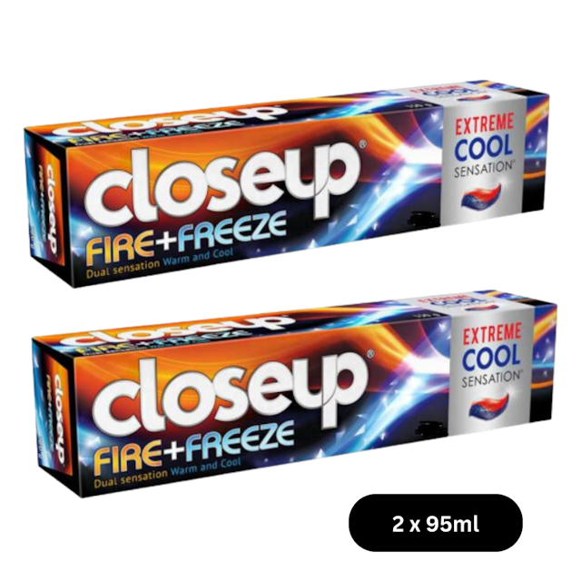 Close Up Anti-Bacterial Toothpaste Fire Freeze Value Pack 2x95ml