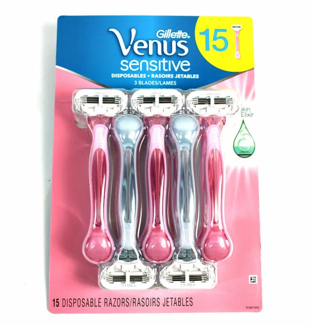Gillette Venus Sensitive Disposable Razors 3 blades, 15-count