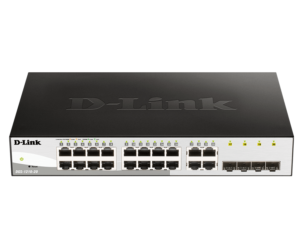 D-Link DGS-1210-20 20-Port Gigabit Metro Ethernet Switch (Black)