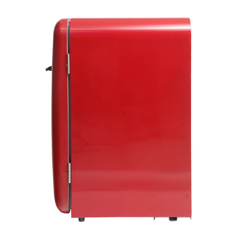 Brikk BRF-130LRD 3.2 cu.ft. Single Door Refrigerator I Compact Red Finish, Ideal for Office Use