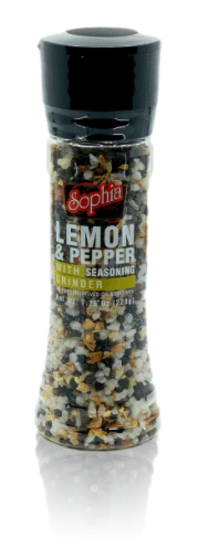Sophia S&P Grinder - Lemon & Pepper with seasoning grinder 220G