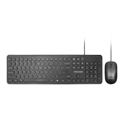 Promate KM2 Quiet Key Wired Compact Keyboard & Mouse Set