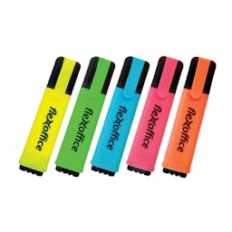 FlexOffice FO-HL02 Bright Color Smudge-free Highlighter Pen 5.0mm Chisel Tip Marker