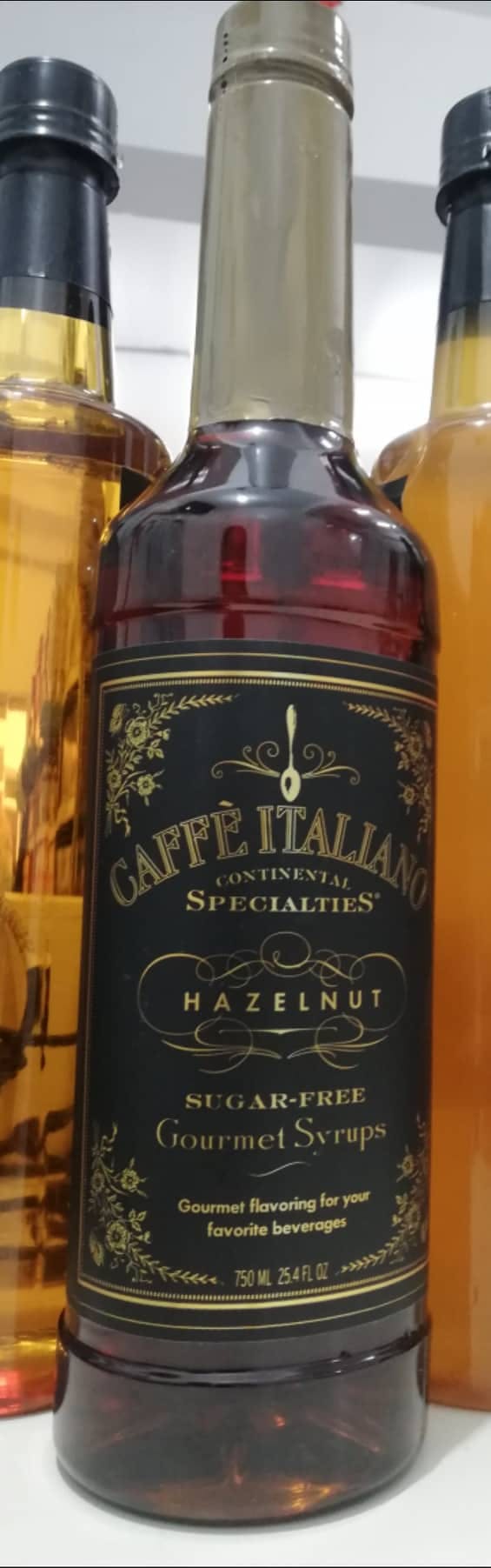 Caffe Italiano Continental Specialties Hazelnut Syrup for Coffee sugar free 750ml