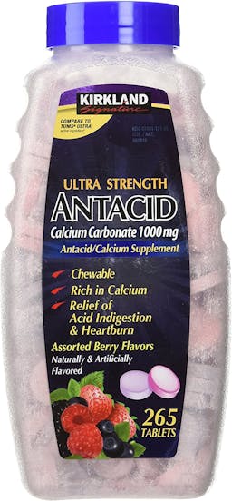 Kirkland Signature Chewable Ultra Strength Antacid / Calcium Supplement 1000mg 265 ct