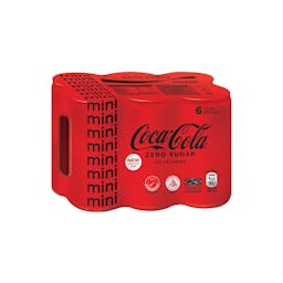 Coca-Cola Zero Mini Can 180ml | 6 Pack