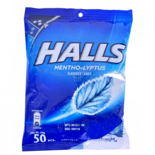 Halls Mentho Lyptus Flavored Candy (50 pcs/pack)