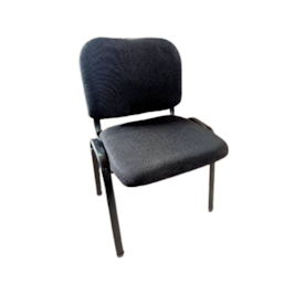 Fabric Stackable Visitor's Chair (Black)