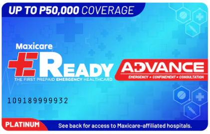 Maxicare Eready Advance Platinum Pre-paid HMO Card | Emergency Cases, Illnesses & Accident Coverage