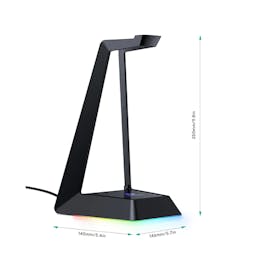 AUKEY GH-S8 RGB Gaming Headset Stand with 3 USB Ports | Black