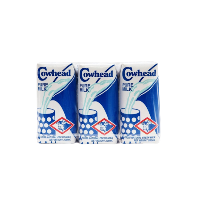 Cowhead 200mL Carton Pure Milk | 3 Pack
