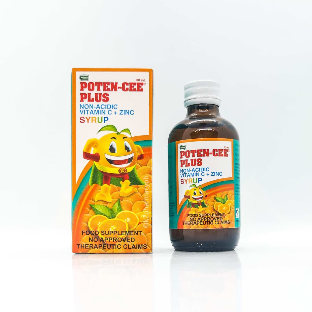 Pascual Poten-cee Plus Non-acidic Vitamin C + Zinc Syrup Food Supplement 60ml