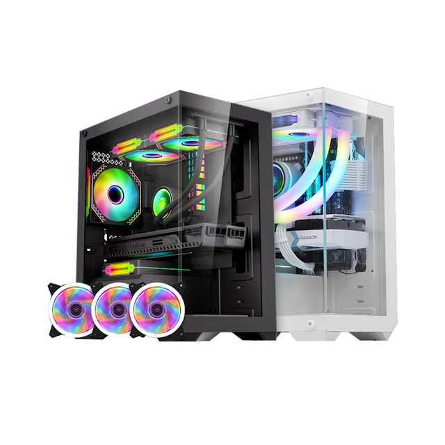 Inplay Openview V100 Gaming Tempered Case Black