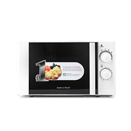 American Home AMW-25 20L Mechanical Microwave Oven | 6 Power Levels, Timer, White