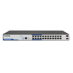 D-Link DGS-F1210-26PS-E 26-Port Gigabit Smart Managed PoE+ Switch with 24 PoE+ Ports (8 Long Reach 250m) and 2 SFP Ports
