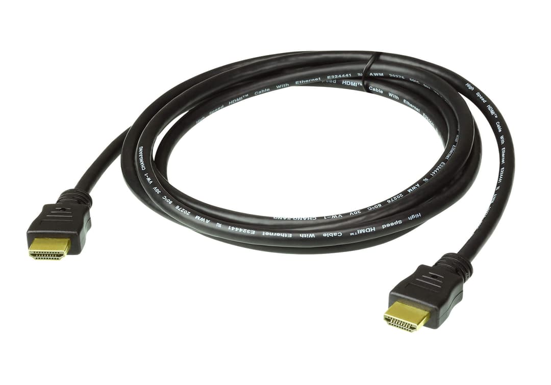 ATEN ATEN 2L-7D02H-1 2M HDMI Cable M/M 30AWG Gold Black for