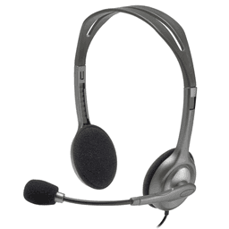 Logitech H110 Stereo Headset – Dual 3.5mm Jacks, Noise-Reducing Mic