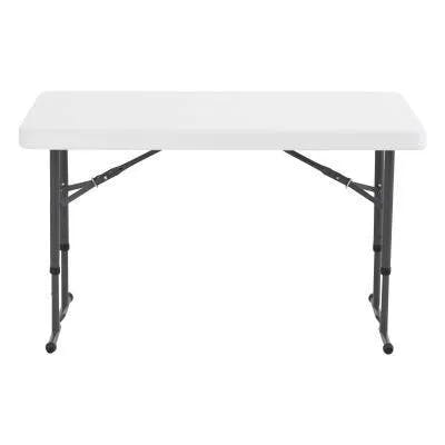 Lifetime Fold-In-Half Adjustable Table - White (80044)