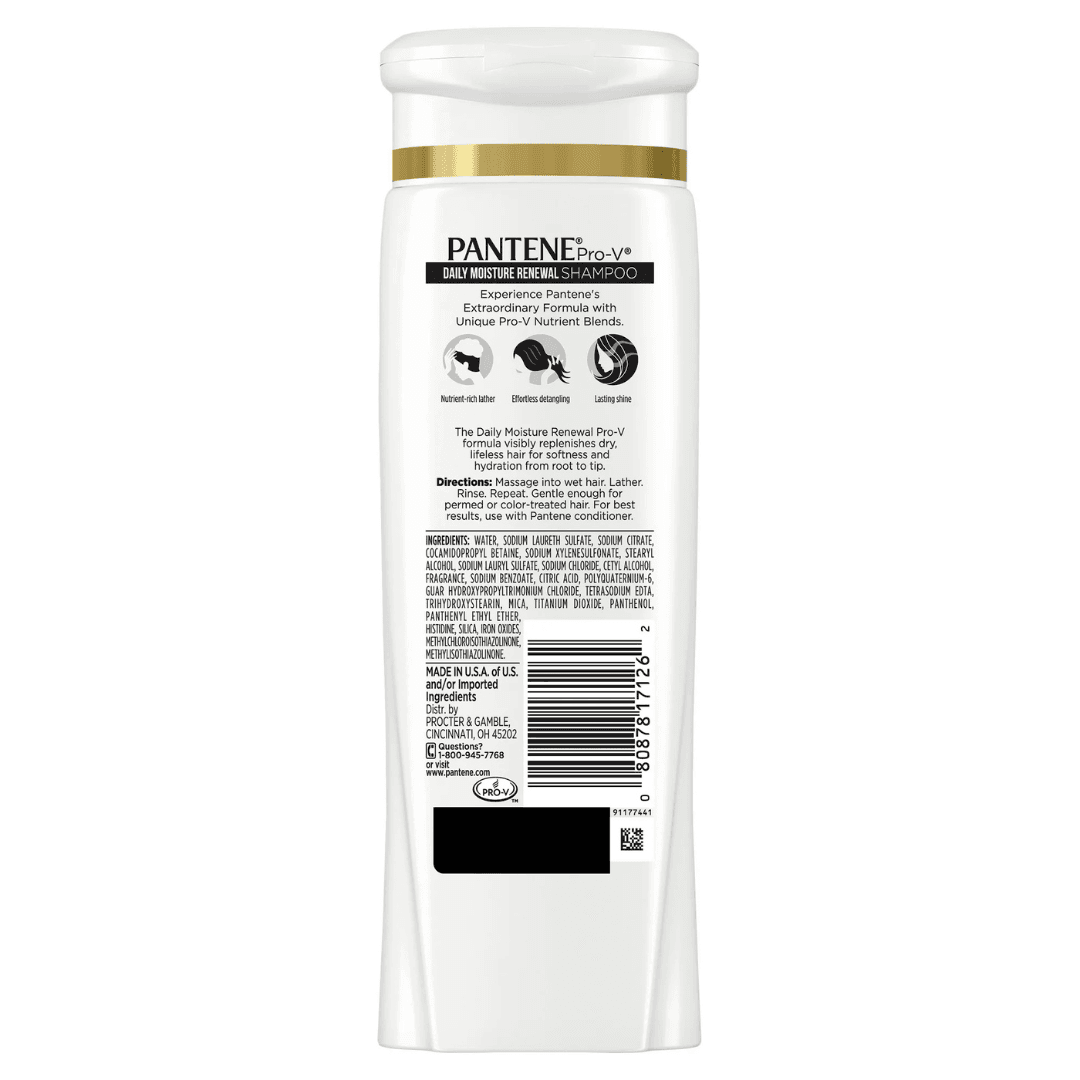 Pantene Daily Moisture Renewal Shampoo 12.6 oz – Hydrates & Revives Dry Hair