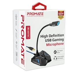 Promate Streamer High Definition USB Gaming Microphone One Touch Mute