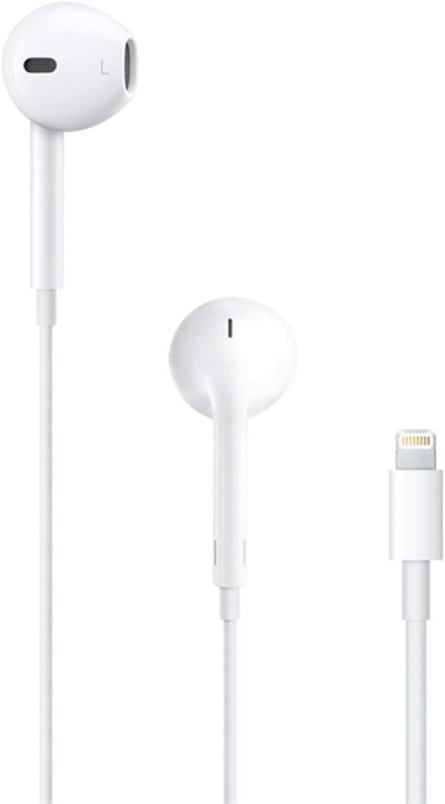 Apple EarPods Headphones with Lightning Connector. Microphone with Built-in Remote to Control Music Wired Earbuds for iPhone