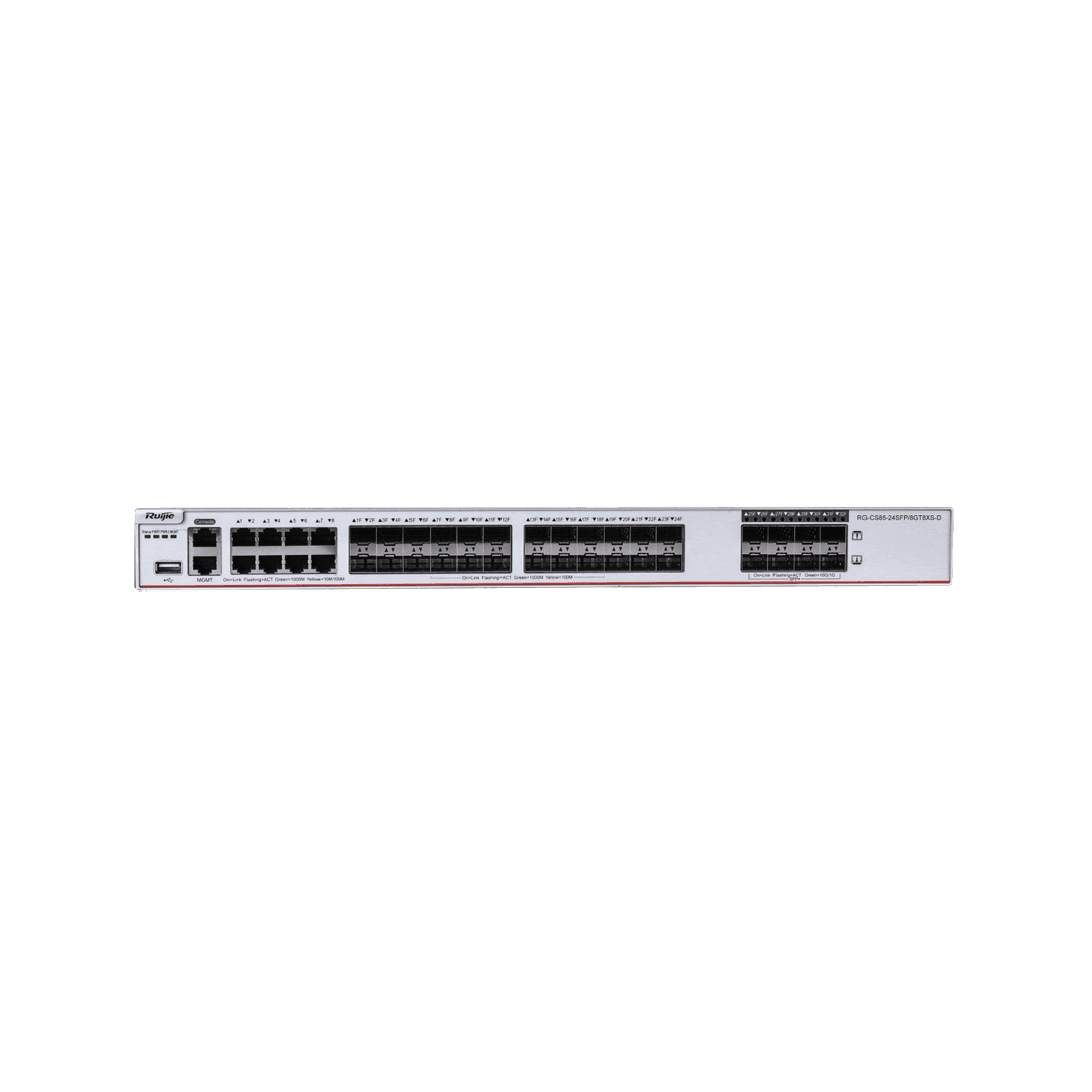 Ruijie 24-Port 1GE SFP Layer 3 Enterprise-Class Core or Aggregation Switch, 8-Port 10GE Uplink RG-CS85-24SFP/8GT8XS-D