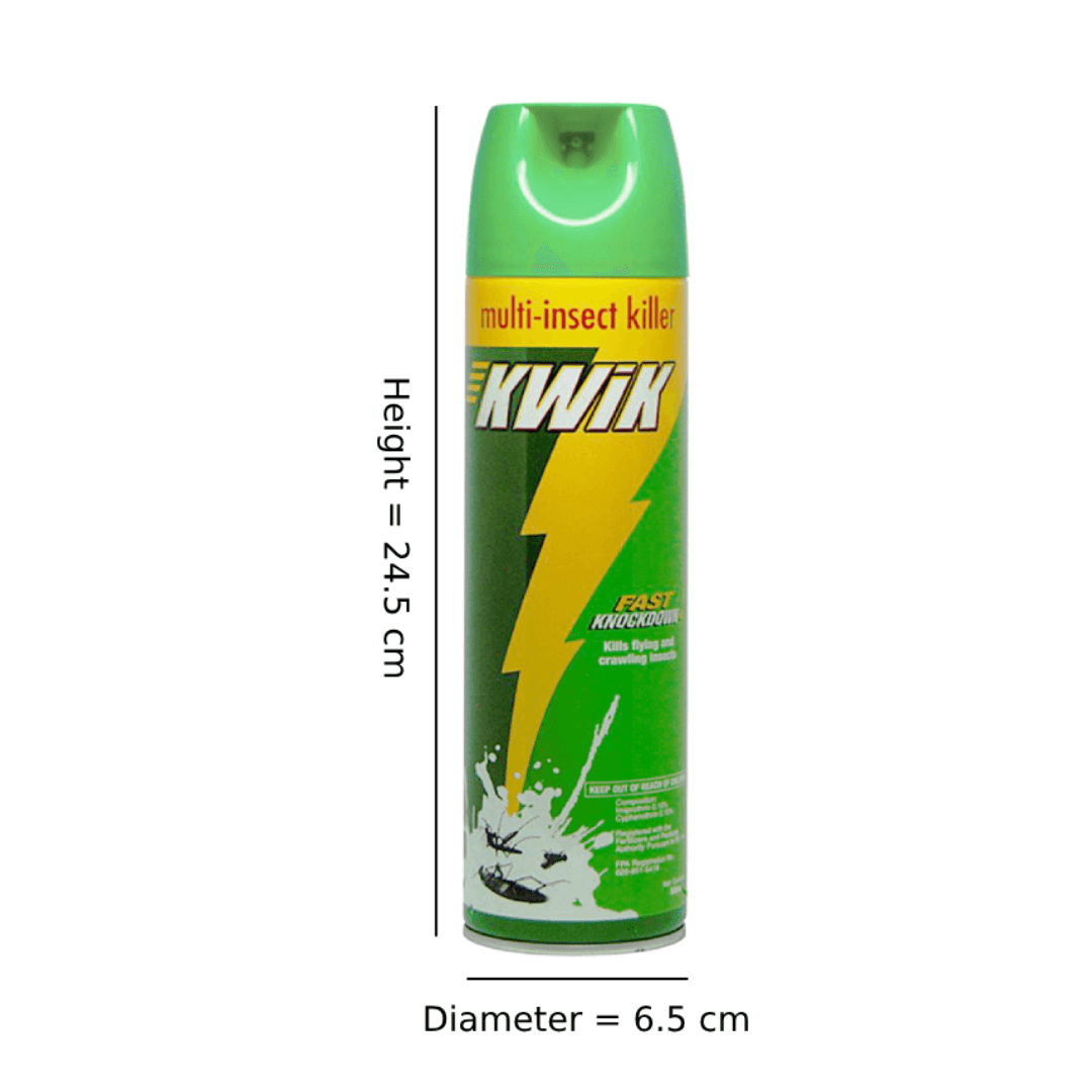 Kwik Multi Insect Killer Odorless Spray 500ML | Fast-Acting Formula for Cockroaches, Mosquitoes & Ants
