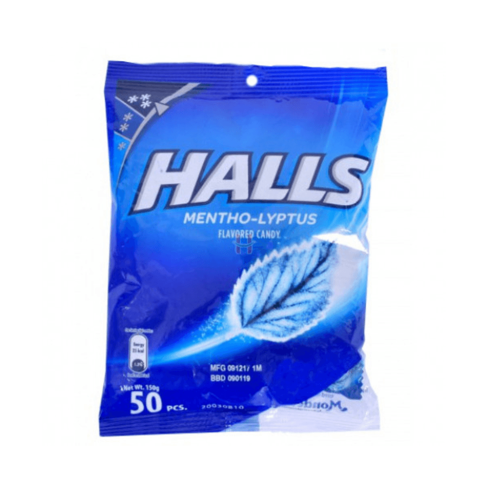 Halls Mentho Lyptus Flavored Throat Lozenges I 50 Piece Commercial Pack