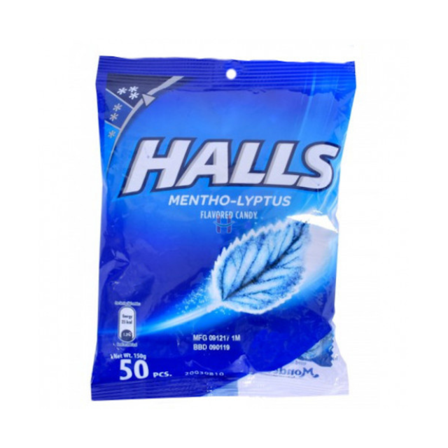Halls Mentho Lyptus Flavored Candy (50 pcs/pack)