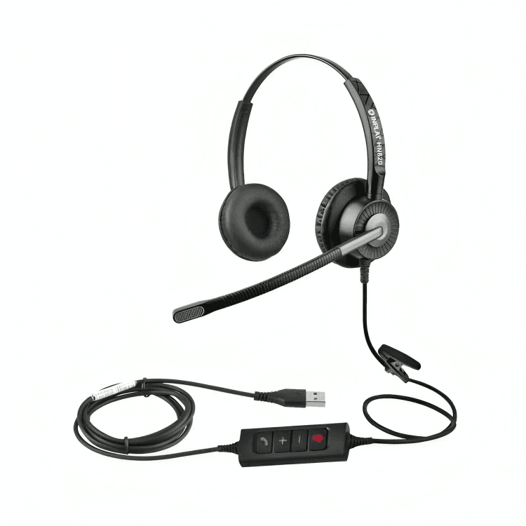 Inplay HN820 Professional Call Center Headset with Noise-Cancelling Microphone