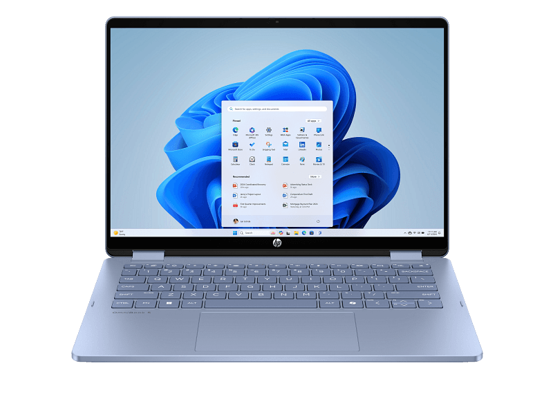 HP OmniBook 5 Flip 14" 2K Touchscreen Laptop - Core 5 120U, 16GB RAM, 512GB SSD, Sky Blue x360