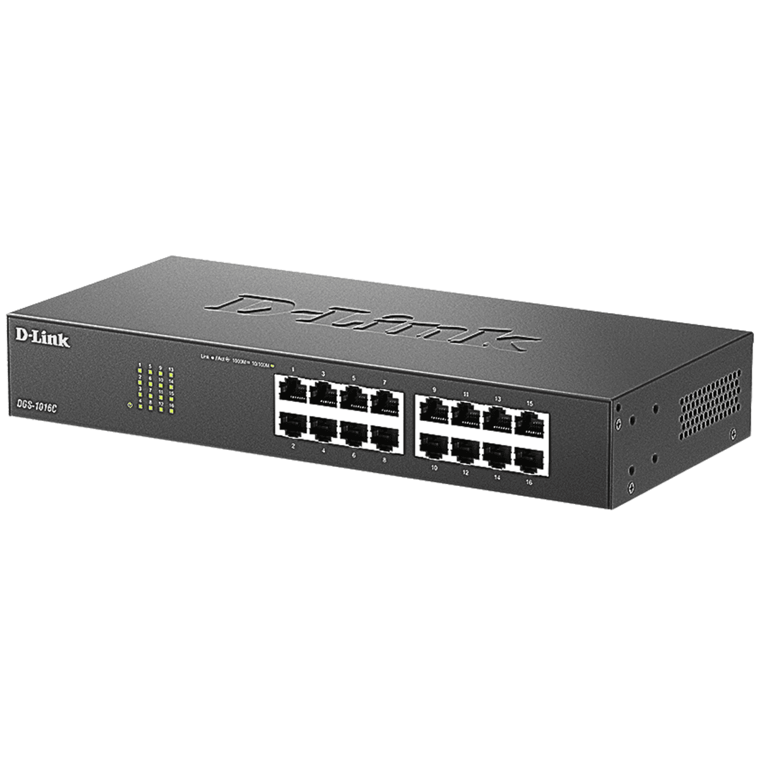 D-Link DGS-1016C 16-Port Gigabit Unmanaged Switch | Black