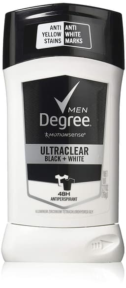 Degree Men UltraClear Deodorant 5-Pack – Black+White Stain Defense, 48H