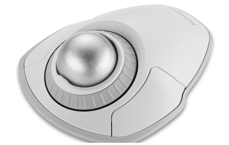 Kensington Orbit® Trackball with Scroll Ring K70993WW (White with Silver Ball) – Ergonomic Precision & Smooth Navigation
