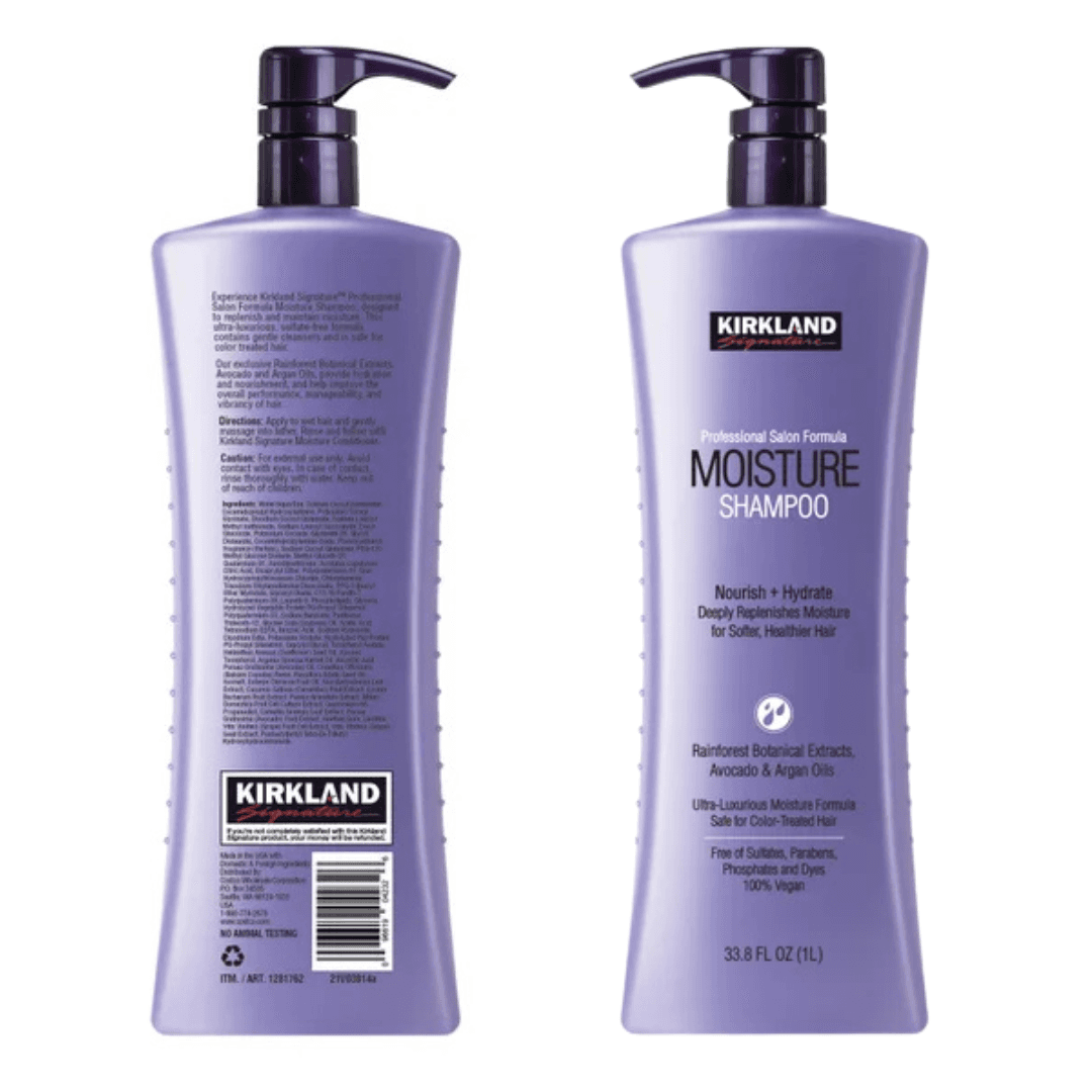 Kirkland Moisture Shampoo 33.8 oz â Salon Formula, Sulfate-Free, Hydrating