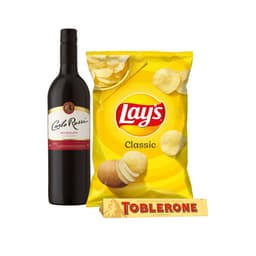 Christmas Wine and Chips Baskets - 3pcs bundle